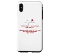 Not Sure if I Can Jingle All The Way - Cat Funny Christmas Carcasa para iPhone XS MAX