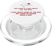 Not Sure if I Can Jingle All The Way - Cat Funny Christmas PopSockets PopGrip para MagSafe