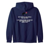 Not Sure if I Can Jingle All The Way - Cat Funny Christmas Sudadera con Capucha