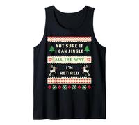 Not Sure if I Can Jingle All The Way, Christmas Ugly Retired Camiseta sin Mangas
