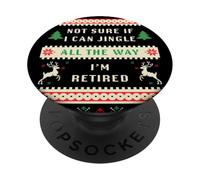 Not Sure if I Can Jingle All The Way, Christmas Ugly Retired PopSockets PopGrip Adhesivo