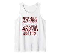 Not Sure if I Can Jingle All The Way - Funny Christmas (Red) Camiseta sin Mangas
