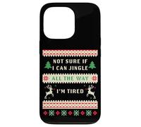 Not Sure if I Can Jingle All The Way, Tired - Christmas Ugly Carcasa para iPhone 13 Pro