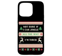 Not Sure if I Can Jingle All The Way, Tired - Christmas Ugly Carcasa para iPhone 15 Pro MAX
