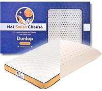 Not Swiss Cheese Mejora 2025 Nueva Almohada Dunlop Firmeza Media De Espuma De Látex, Tamaño Estándar 27.5 x 15.7 x 5.6 in, Almohada De Látex Dunlop para Dormir, Soporte Cervical Y Ventilación