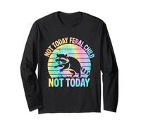 Not Today Feral Child Not Today Men Women Kids Funny Manga Larga