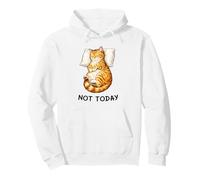 Not Today Lazy Sleeping Orange Cat Meme Funny Morning Mood Sudadera con Capucha
