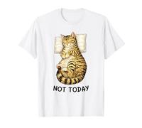Not Today Lazy Sleeping Tabby Cat Meme Funny Morning Mood Camiseta
