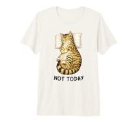 Not Today Lazy Sleeping Tabby Cat Meme Funny Morning Mood Camiseta Premium