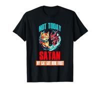 NOT TODAY SATAN MY CAT GOT HERE FIRST Camiseta