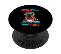 NOT TODAY SATAN MY CAT GOT HERE FIRST PopSockets PopGrip Adhesivo