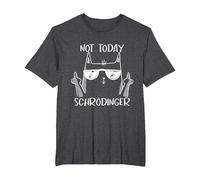 Not Today Schrödinger Gato Física Experimento Camiseta, Hombre Tallas Grandes, Jaspeado Oscuro, 6X Alto