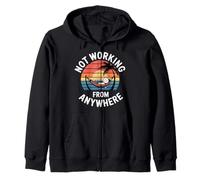 Not Working from Anywhere Travel Burnout Traveler |- Sudadera con Capucha