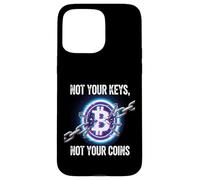 Not Your Keys Not Your Coins control de seguridad bitcoin gratis Carcasa para iPhone 15 Pro Max