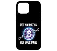 Not Your Keys Not Your Coins control de seguridad bitcoin gratis Carcasa para iPhone 16 Pro Max