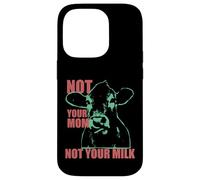 NOT YOUR MOM NOT YOUR MILK Anti Dairy Vegan Animal Love Carcasa para iPhone 14 Pro