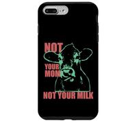 NOT YOUR MOM NOT YOUR MILK Anti Dairy Vegan Animal Love Carcasa para iPhone 7 Plus/8 Plus