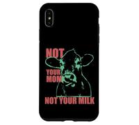 NOT YOUR MOM NOT YOUR MILK Anti Dairy Vegan Animal Love Carcasa para iPhone XS Max