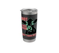NOT YOUR MOM NOT YOUR MILK Anti Dairy Vegan Animal Love Vaso térmico de acero inoxidable de doble pared