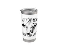 Not Your Mom Not Your Milk Mum Pro Vegan Animal Vegetariana Vaso térmico de acero inoxidable de doble pared