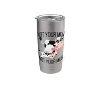 Not Your Mom Not Your Milk Mum Pro Vegan Animal Vegetariana Vaso térmico de acero inoxidable de doble pared