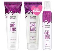 Not Your Mother's Curl Talk Defining Curl Cream Gel y Mousse para peinar Frizz Control (3 unidades) - Crema de 240 g, 180 g de mousse blanca