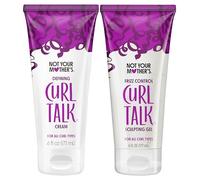 Not Your Mother's Curl Talk Frizz Control Sculpting Gel and Defining Cream (pacote com 2) - Formulado com complexo de cachos de arroz - Para todos os tipos de cabelo cacheado (170 g, pacote com 2)