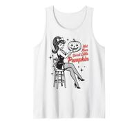 Not Your Sweet Little Pumpkin Retro Halloween Pin Up Women Camiseta sin Mangas