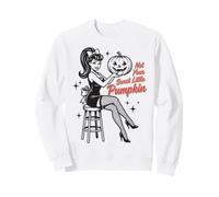 Not Your Sweet Little Pumpkin Retro Halloween Pin Up Women Sudadera