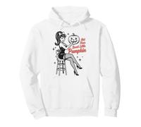 Not Your Sweet Little Pumpkin Retro Halloween Pin Up Women Sudadera con Capucha