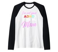 Not Your Typical TDAH Mom Funny Colorful Pride Camiseta Manga Raglan
