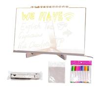 Nota Color Del Libro De La Placa - Tablero De Borrado De LED Acrílico | Light Up Board De Marcador De Mensajes Acrílicos, Tablero De Dibujo LED Para Niños, Tablero De Escritura De Mensajes LED