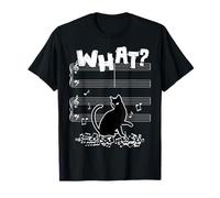 Nota musical Cat What Funny Cat Camiseta