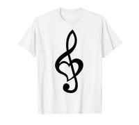 Nota Musical Clef Bass Clave de Sol Corazón Amor Amantes & Artistas Camiseta