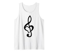 Nota Musical Clef Bass Clave de Sol Corazón Amor Amantes & Artistas Camiseta sin Mangas