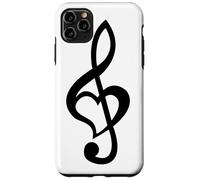 Nota Musical Clef Bass Clave de Sol Corazón Amor Amantes & Artistas Carcasa para iPhone 11 Pro MAX