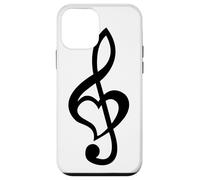Nota Musical Clef Bass Clave de Sol Corazón Amor Amantes & Artistas Carcasa para iPhone 12 Mini