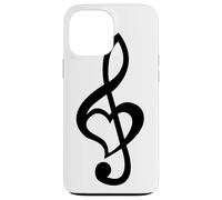 Nota Musical Clef Bass Clave de Sol Corazón Amor Amantes & Artistas Carcasa para iPhone 13 Pro MAX