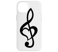 Nota Musical Clef Bass Clave de Sol Corazón Amor Amantes & Artistas Carcasa para iPhone 14 Plus