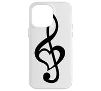 Nota Musical Clef Bass Clave de Sol Corazón Amor Amantes & Artistas Carcasa para iPhone 14 Pro MAX