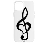 Nota Musical Clef Bass Clave de Sol Corazón Amor Amantes & Artistas Carcasa para iPhone 15 Plus
