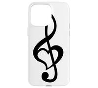 Nota Musical Clef Bass Clave de Sol Corazón Amor Amantes & Artistas Carcasa para iPhone 15 Pro MAX