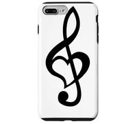 Nota Musical Clef Bass Clave de Sol Corazón Amor Amantes & Artistas Carcasa para iPhone 7 Plus/8 Plus