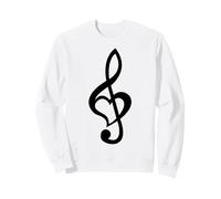 Nota Musical Clef Bass Clave de Sol Corazón Amor Amantes & Artistas Sudadera