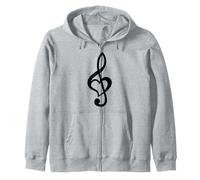 Nota Musical Clef Bass Clave de Sol Corazón Amor Amantes & Artistas Sudadera con Capucha
