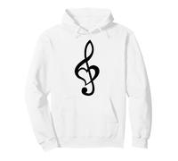 Nota Musical Clef Bass Clave de Sol Corazón Amor Amantes & Artistas Sudadera con Capucha