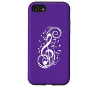 Nota Musical Clef Bass Treble Clef tee Amantes y Artistas de la música Carcasa para iPhone SE (2020) / 7/8