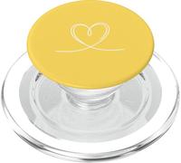 Nota Musical Corazón Minimalista Línea Arte Estética PopSockets PopGrip para MagSafe