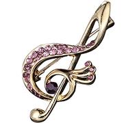 Nota Musical De Dhinestone Broche Pin Elegante Broche Broche Fiesta De Boda Estapa Accesorios De Vestir para Mujeres Niñas
