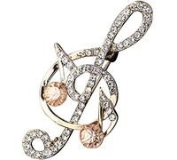 Nota Musical De Dhinestone Broche Pin Elegante Broche Broche Fiesta De Boda Estapa Accesorios De Vestir para Mujeres Niñas